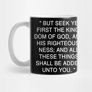 Matthew 6:33 Bible Verse Text KJV Mug